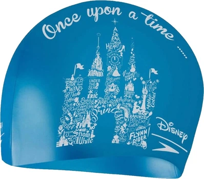 Шапка для плавания Speedo Slogan Prt Cap Ju Голубой/Белый (1000-8-08386F301)