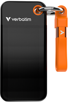 SSD диск Verbatim Pocket SSD 1ТВ USB 3.2 Gen 2 Type-C Black-Orange (0023942321934) External