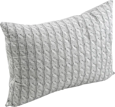 Подушка Руно Grey Braid Силіконізоване волокно на блискавці 50х70 см (310.52СМ_Grey Braid)