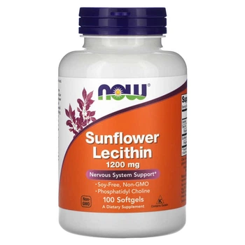 Лецитин Now Foods Sunflower Lecithin 1200 mg 100 sgels (1086-2022-10-0076)