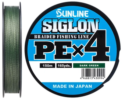 Шнур Sunline Siglon PE н4 150m #1.2/0.187mm 20lb/9.2kg Темно-зелений (1013-1658.09.20)