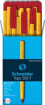 Набір кулькових ручок Schneider Tops 505 F 0.5 мм Червоний 50 шт. (S150502)