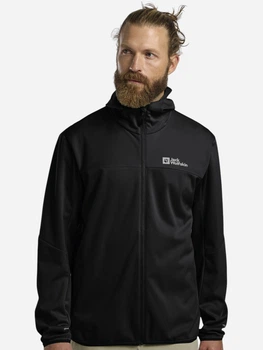 Спортивная ветровка мужская Jack Wolfskin Feldberg Hoody M A63970-6000 XL Черная (4064886464895)