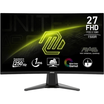 Монітор MSI 27" MAG 27C6X VA Black Curved 250Hz ( Чорний )