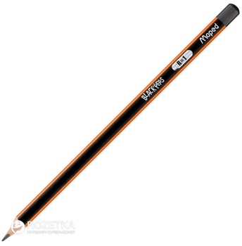 Набір олівців графітових 12 шт. Maped Black Peps B Чорно-жовтогарячий (MP.850024)