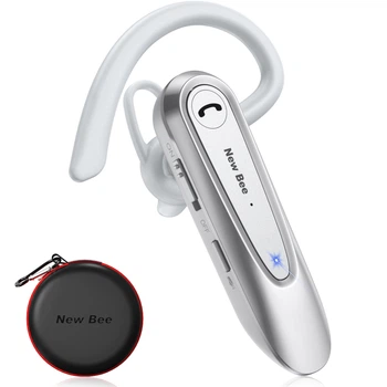 Гарнитура Bluetooth New Bee LC-B45 White + чехол гарантия 1 год ★ B45WHRU русская озвучка