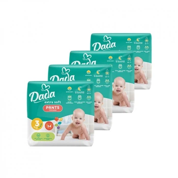 Подгузники Dada Extra Soft 3 Midi (6-11 кг) 136 шт. (4 упаковки по 34 шт) (4820174989613) (244308)