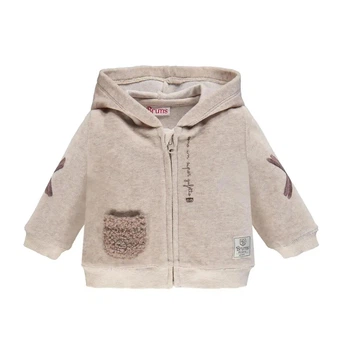 Толстовка велюровая на молнии для мальчика Brums 203BBFC002-333 бежевая 86