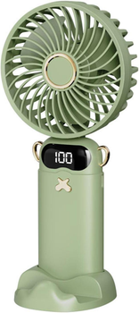 Портативний ручний настільний mini Fan вентилятор з акумулятором та зарядкою від USB М'ЯТНА КОЛІР