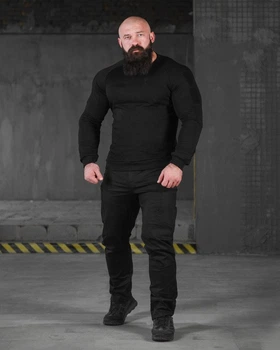 Весенний комплект полиция Black свитшот трехнитка + штаны рипстоп L
