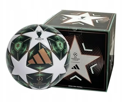 М'яч футбольний Adidas UCL 2025 Munich league BOX JM4205 №5 Зелено-білий