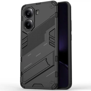 Защитный чехол с подставкой Deexe Bibercas для Xiaomi Poco X7 Pro - Black