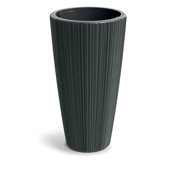 Горшок для цветов Prosperplast ORO round высокий 40 см. Темно-серый