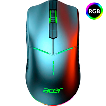 Мышь игровая Acer OMR139 (3212) с комбинированным подключением USB, Bluetooth, USB 2.4ГГц 4800DPI RGB Серый (1015-258-00)