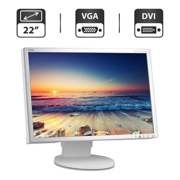 Монитор Б-класс NEC MultiSync EA221WMe / 22" (1680x1050) TN / VGA, DVI, USB / Встроенные колонки 2x 1W / VESA 100x100 б/у