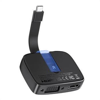 Адаптер-переходник Cable Matters Type-C to HDMI (4K@60Hz), Type-C to VGA (1920x1080@60Hz) Black