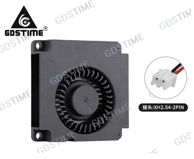 Кулер-улитка GDSTIME GDB5010 5V 0.25A 6000rpm для 3D-принтера и ЧПУ, бесщёточный, турбинного типа, XH2.54-2pin