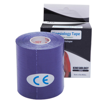 Кінезіо тейп (Kinesio tape) SP-Sport BC-0474-7_5 розмір 7,5 смх5 м Фіолетовий