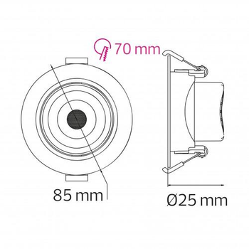 Светильник накладной "NORA PRO/S-5" 5W 3000K, 4500K, 6000K белый