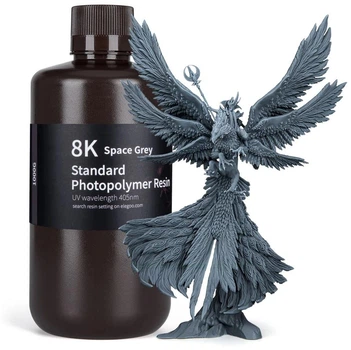 Фотополімерна смола ELEGOO 8k Standard Resin "Space grey" (сіра) 1кг