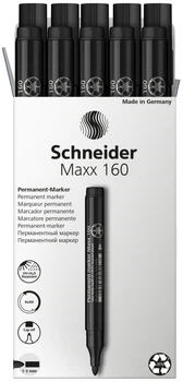 Набір маркерів 10 шт перманентний Schneider 1-3 мм Чорних (S116001)