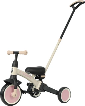 Велосипед-біговел Qplay Stager 3 в 1 з ручкою Beige-Pink (T80STAGERBeigePink)