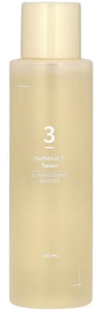 Toner do twarzy Numbuzin No.3 Super Glowing Essence dla blasku skóry 200 ml (8809652580128)