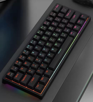 Механічна клавіатура з HOT SWAP MUCAI MK61 Keys RED SWITCH, RGB, UKR/ENG BLACK/ЧОРНА (MK61B)