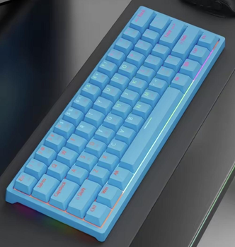 Механічна клавіатура з HOT SWAP MUCAI MK61 Keys RED SWITCH, RGB, UKR/ENG BLUE/БЛАКИТНА (MK61BL)