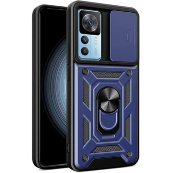Чехол Fiji Camera Defence для Xiaomi 12T / 12T Pro бампер с защитой камеры и подставкой Dark Blue