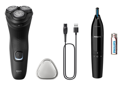 Тример для носа, вух PHILIPS NT1650/16 серії 1000 + Електробритва PHILIPS S1141/00 серії 1000 (комплект)