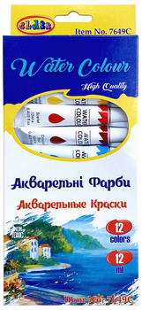 Краски акварельные Class 12 цветов в тюбиках по 12 мл (7649C) (8591662763904)