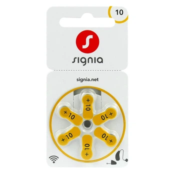 Батарейки Signia 10 (PR70) для слухового аппарата 6 шт