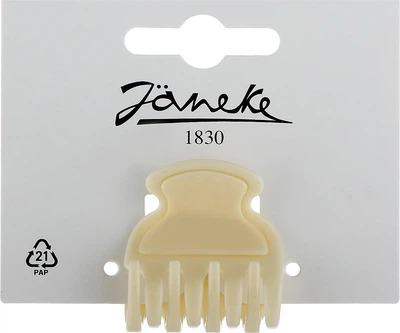 Заколка-краб для волос JG71106 CRN, 3.5 x 3 см, маленькая, молочная - Janeke Hair Clip (1172419-27061893)