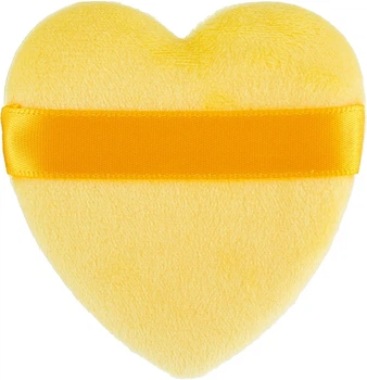Оксамитова пуховка для макіяжу обличчя у формі жовтого серця - Bubble Bar (1337183-27070572)