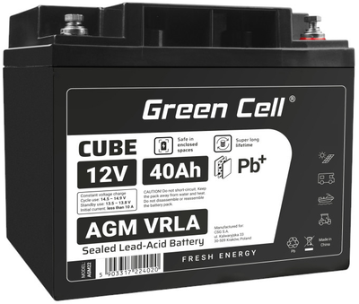 Аккумуляторная батарея Green Cell AGM VRLA 12V 40Ah (5903317224020)