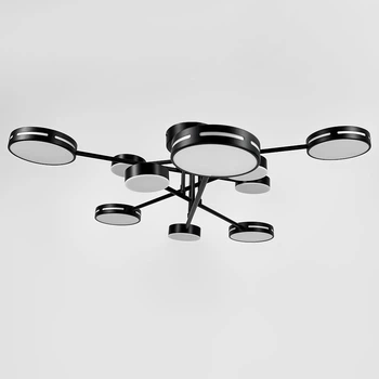 Люстра потолочная светодиодная Light House LNF-17548/5+5 BK 75 Вт Ø 90 см черная