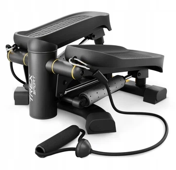 Степер для фітнесу Twiz Black 2в1 Trex Sport TX-070SP з еспандерами та крокоміром до 150 кг