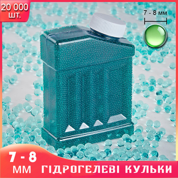 Орбізи, гідрогелеві кульки, Orbeez для дитячої зброї та ігор, 7-8 мм, 20 000 шт., зелений