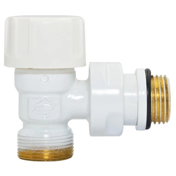 Термостатичний клапан кутовий CARLO POLETTI First Thermo 1/2" x 24-19 зі штуцером білий (V141111EF)