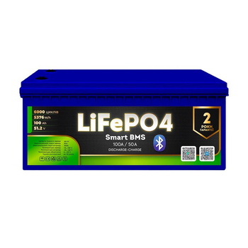 Аккумулятор LiFePO4 KOO 51,2V - 100 Ah (5376Wh) (BMS 50A/100А) Smart BT