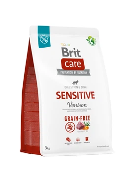 Сухий корм Brit Care Dog Grain-free Sensitive для собак із чутливим травленням, беззерновий з олениною, 3 кг, артикул 172209
