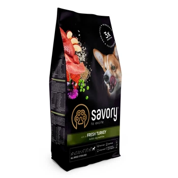 Сухий корм Savory All Breed для стерилізованих собак усіх порід, зі свіжою індичкою, 3 кг (1111171567)
