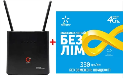 Cтационарный 4G роутер WI-FI 3G/4G LTE OLAX AX9 PRO 4000 мАч + Подарок - 1 месяц бесплатного безлимитного интернета Киевстар