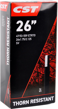 Велокамера CST Thorn Resistant 26"x1.75-2.125 AV 35 мм антипрокол (06700_cst)