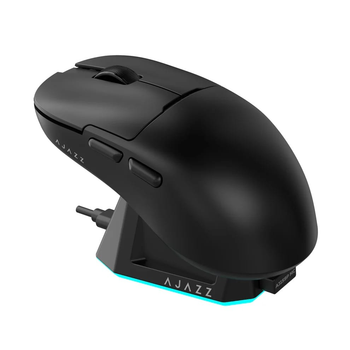 Мышь Ajazz AJ159P MC беспроводная игровая PAW3311 с зарядной док станцией - Черный