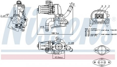 Клапан EGR Nissens (98232)