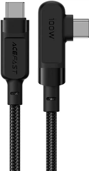 Кабель Acefast C5-03 Type-C to Type-C 5A, 100W, 2m, nylon, zinc connectors, Black (AFC5-03B)