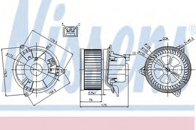Вентилятор салону FORD FOCUS I (98-) (вир-во Nissens) Nissens (87027)