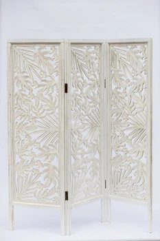 Ширма резная белая Лист 1,5х1,4 м (25 501)
